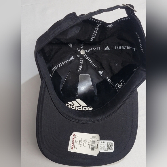 adidas Womens Areoready Black With Silver Logo Hat Areoready Drying Technology - Picture 4 of 8